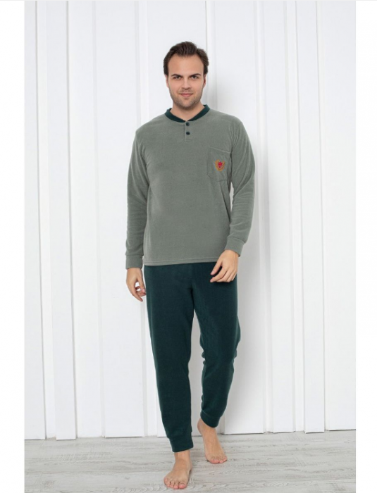 Pijama groasa din două piese, barbati, Material polar, Lux,  Baki1840 100%micro [2]