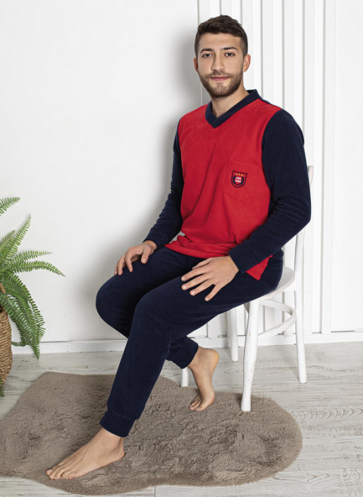 Pijama groasa din două piese, barbati, Material polar, Lux,  Baki31 100%micro [2]
