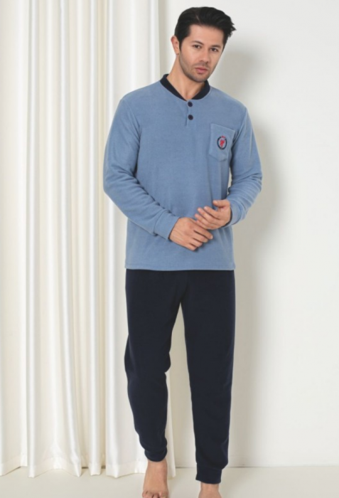 Pijama groasa din două piese, barbati, Material polar, Lux,  Baki1048 100%micro [2]