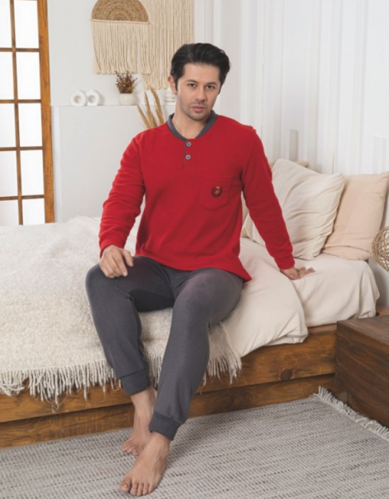 Pijama groasa din două piese, barbati, Material polar, Lux,  BakI82 100%micro [1]