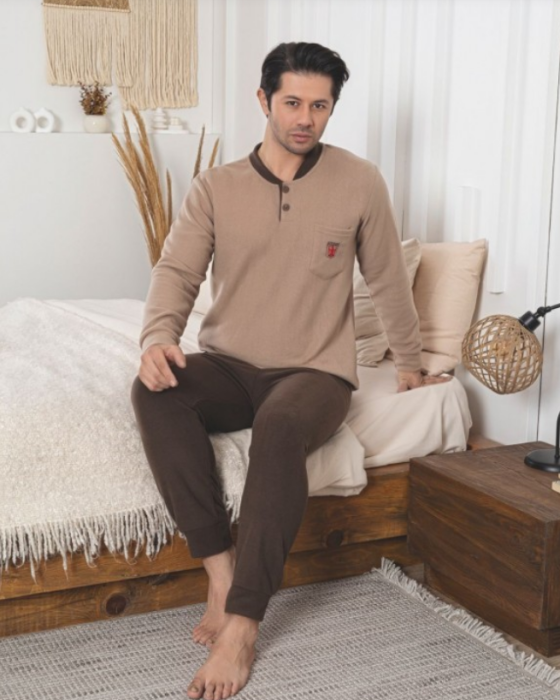 Pijama groasa din două piese, barbati, Material polar, Lux,  BakI86 100%micro [1]