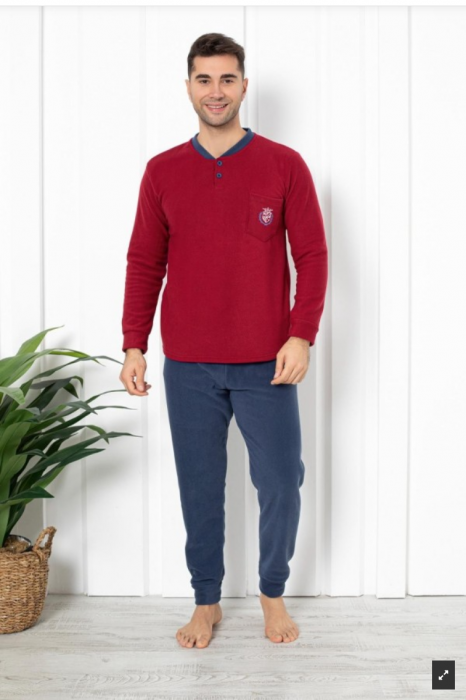 Pijama groasa din două piese, barbati, Material polar, Lux,  Baki308 100%micro [2]