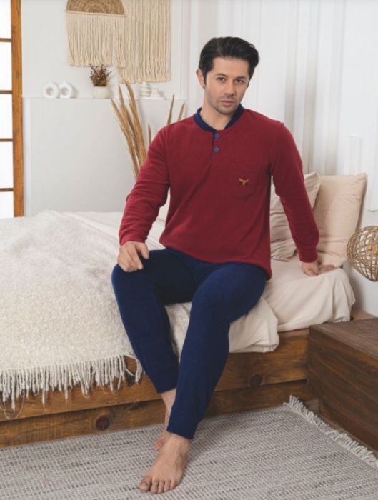 Pijama groasa din două piese, barbati, Material polar, Lux,  BakI84 100%micro [1]