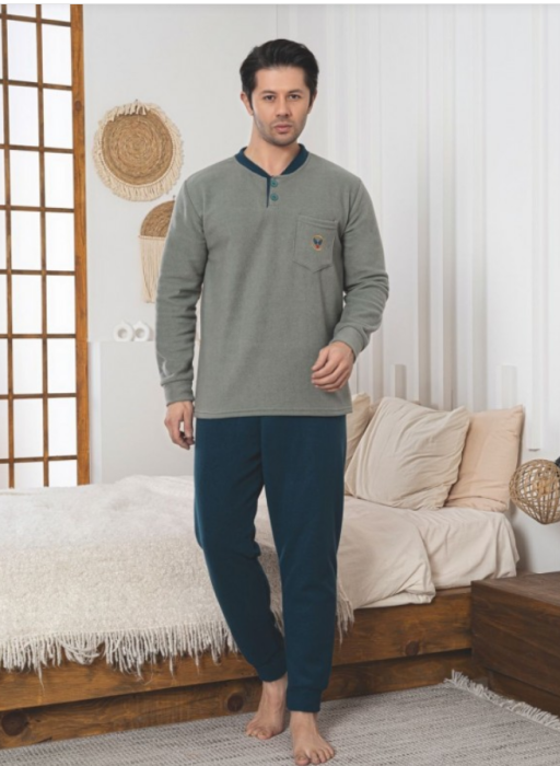 Pijama groasa din două piese, barbati, Material polar, Lux,  BakI83 100%micro [2]