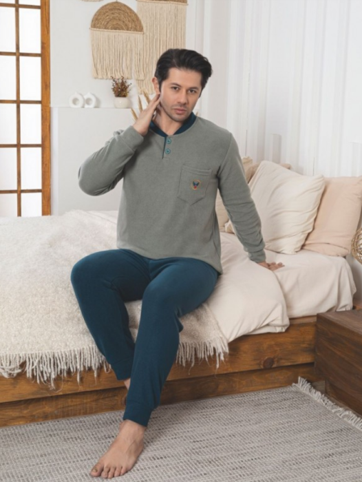 Pijama groasa din două piese, barbati, Material polar, Lux,  BakI83 100%micro [1]
