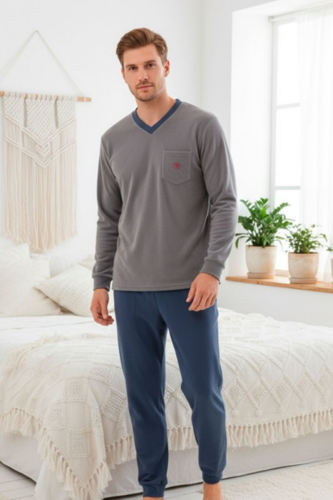 Pijama groasa din două piese, barbati, Material polar, Lux,  BakI88 100%micro [2]