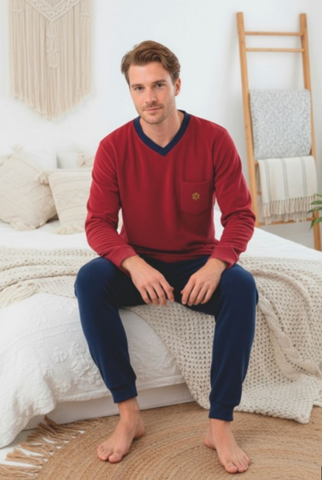 Pijama groasa din două piese, barbati, Material polar, Lux,  BakI90 100%micro [2]