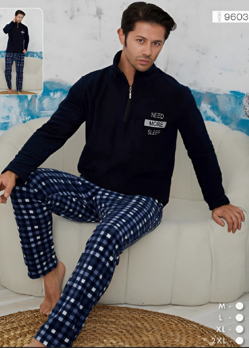 Pijama groasa din două piese, barbati, Material polar, Lux,  PIJ9603 100%micro [1]