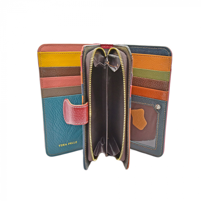 Portofel Angel Din Piele Naturala Multicolor [2]