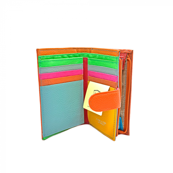 Portofel Centro Pelle Din Piele Naturala Portocaliu [2]