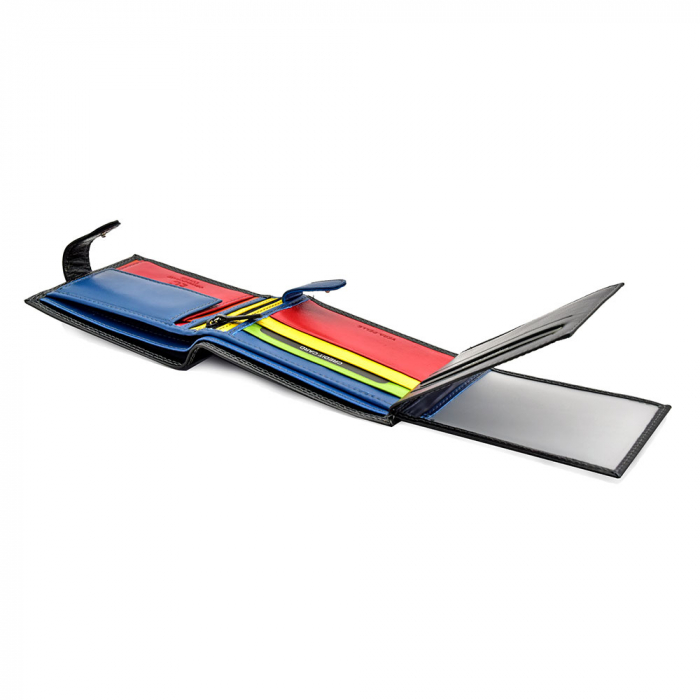 Portofel Coveri Din Piele Naturala Neagra, Pentru Barbati [3]