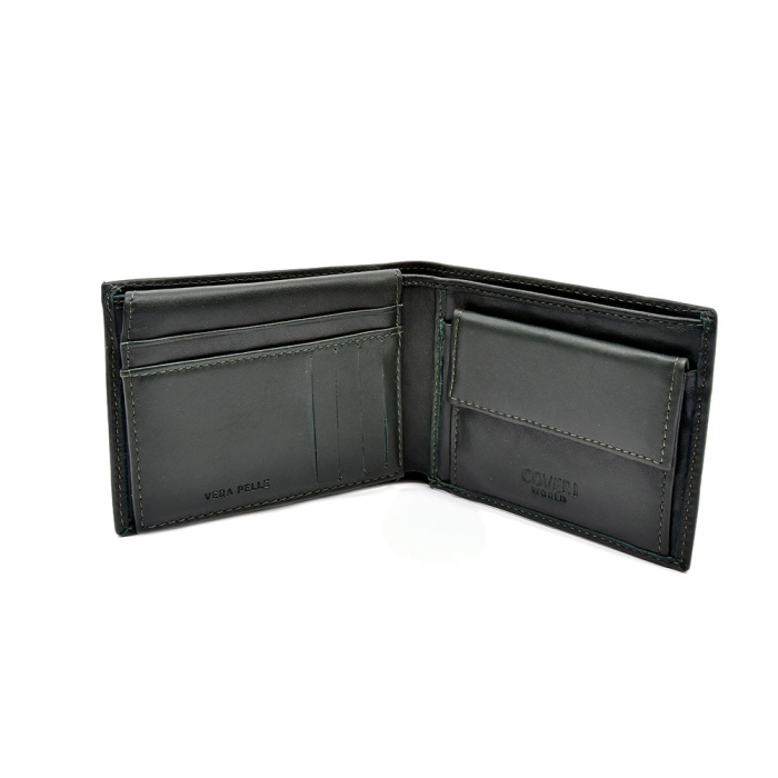 Portofel Coveri Din Piele Naturala Verde [2]