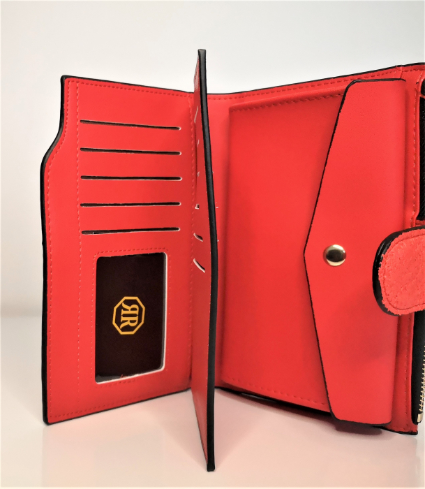 Portofel de dama din piele ecologica AB2035M rosu [2]