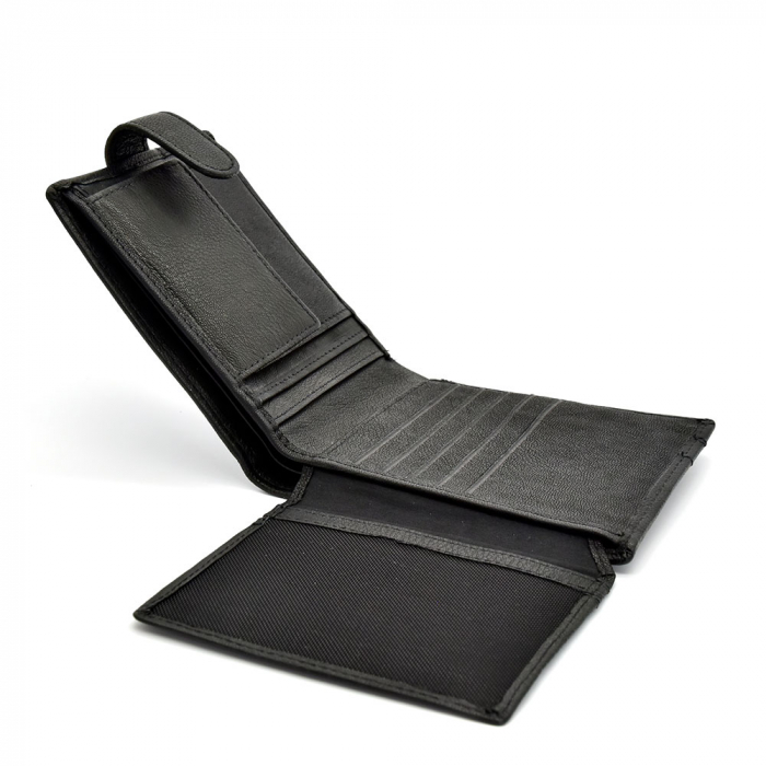 Portofel Din Piele Naturala Neagra Gianmarcoventuri, Pentru Barbati [3]