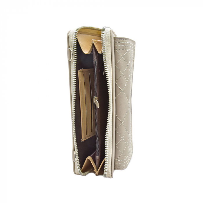 Portofel Lucy Din Piele Ecologica Bej [2]