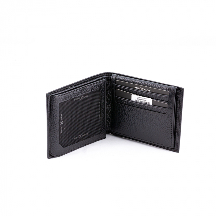 Portofel negru Daniel Klein, pentru barbati, din piele naturala, DKW3055-01 [2]