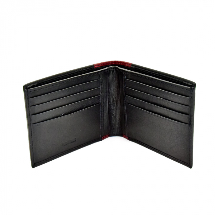 Portofel Pentru Barbati Din Piele Naturala Neagra, Kevin Jeans [2]