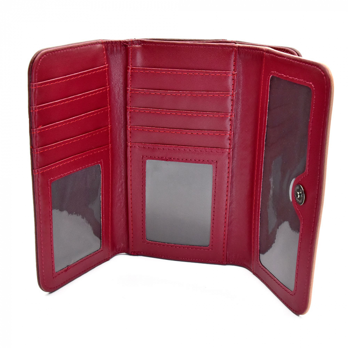 Portofel Pentru Dama Din Piele Ecologica Visinie, Francesca [2]