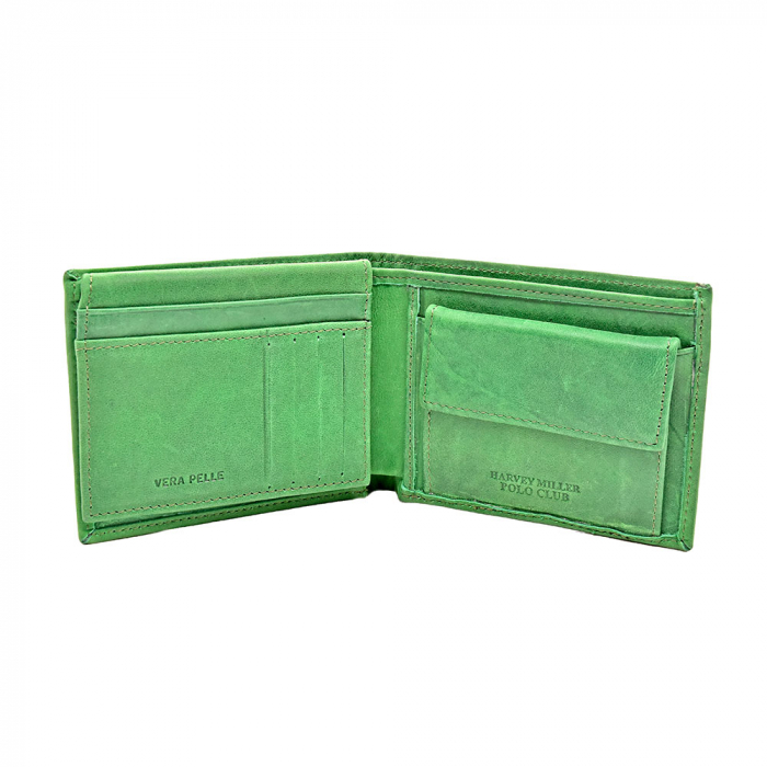 Portofel Polo Din Piele Naturala Verde [2]