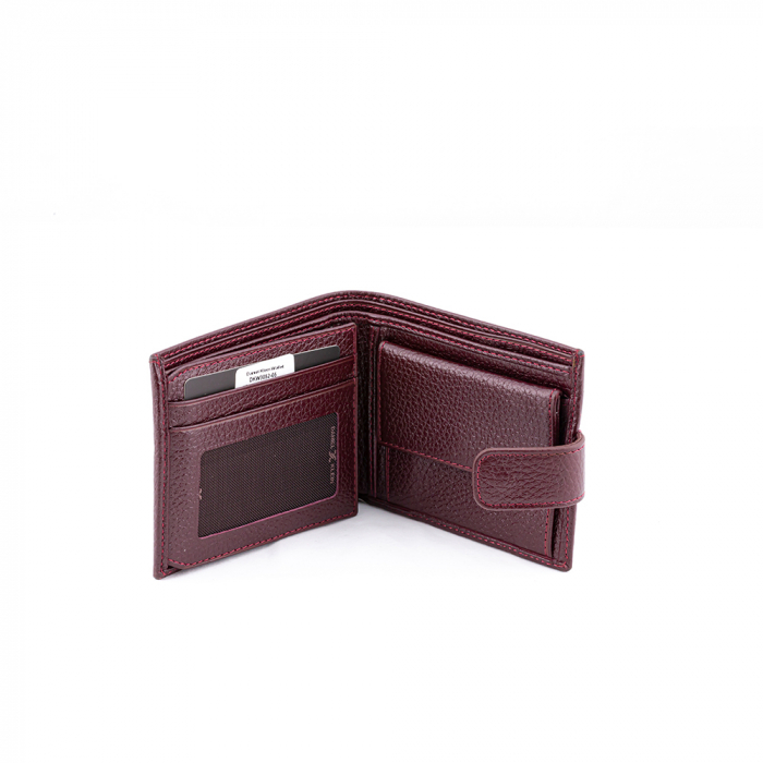 Portofel visiniu Daniel Klein, pentru barbati, din piele naturala, DKW3052-05 [2]