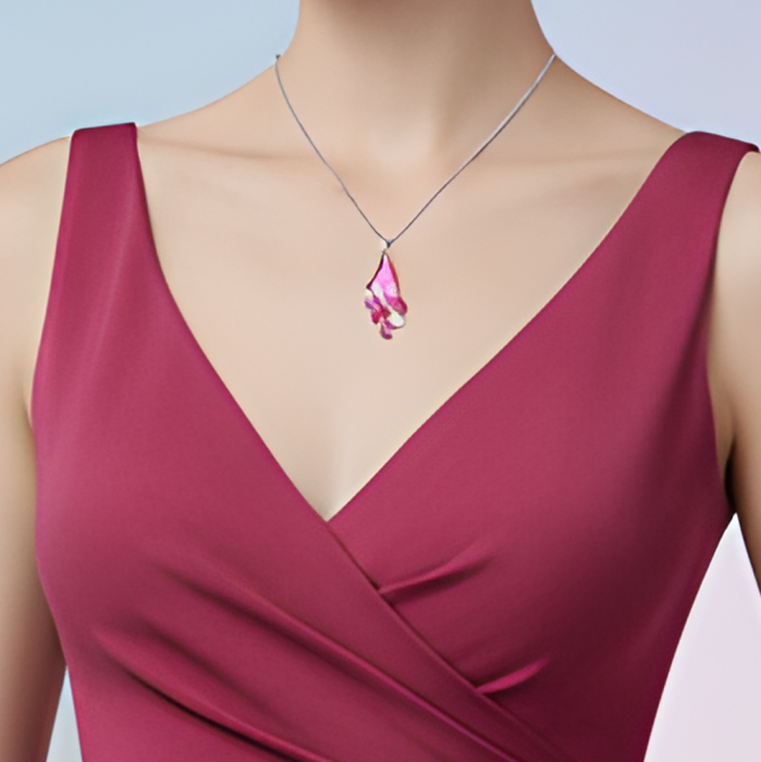 Promo Colier ANGEL DROP  rose cu cristale + cercei asortati CADOU [4]