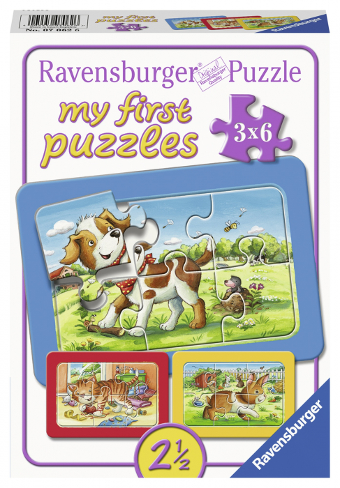 PUZZLE ANIMALUTE, 3x6 PIESE