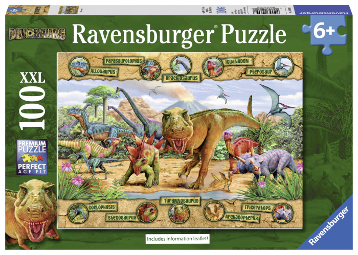 PUZZLE DINOZAURI, 100 PIESE