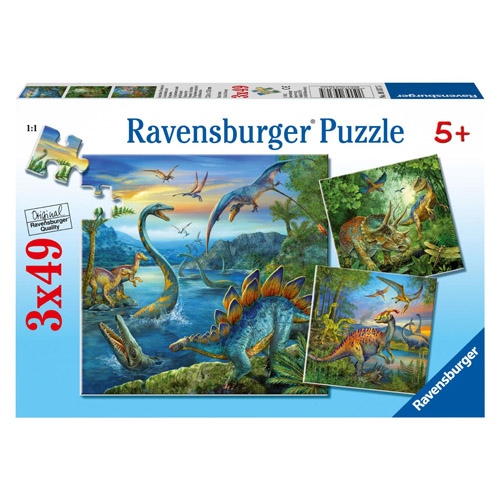 PUZZLE FARMECUL DINOZAURILOR, 3x49 PIESE