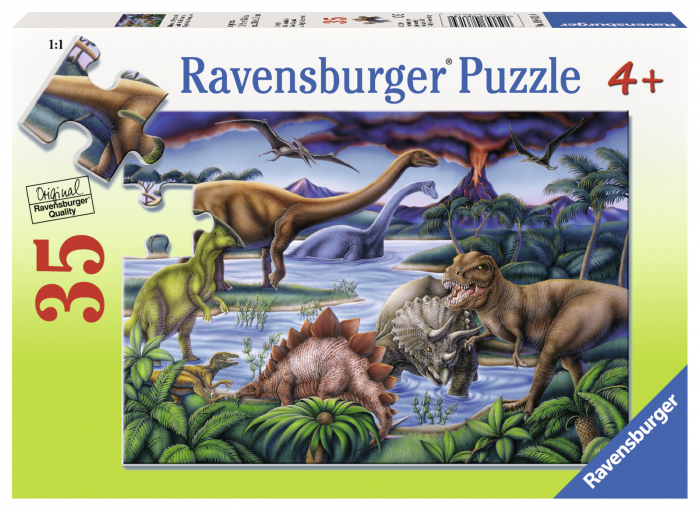 PUZZLE LOCUL DE JOACA AL DINOZAURILOR, 35 PIESE