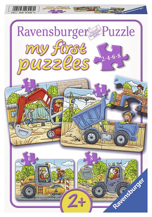 PUZZLE SANTIER DE CONSTRUCTII, 2 4 6 8 PIESE