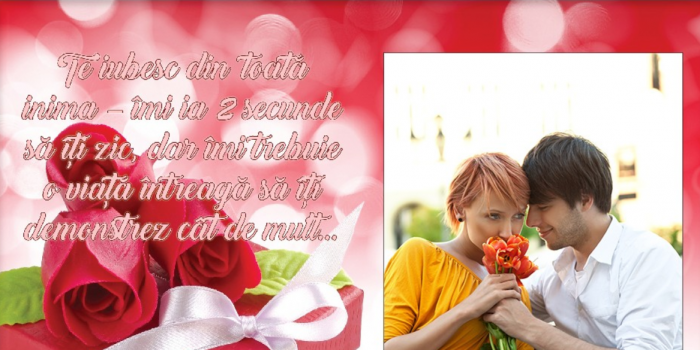 Rama foto sticla TE IUBESC cu poze personalizate T1015_21, cadou perfect pentru ziua indragostitilor [2]