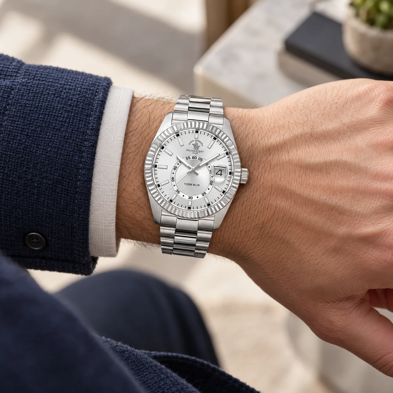 Santa Barbara Polo Legend - Ceas Barbatesc Quartz Argintiu SB.1.10598-6 [3]