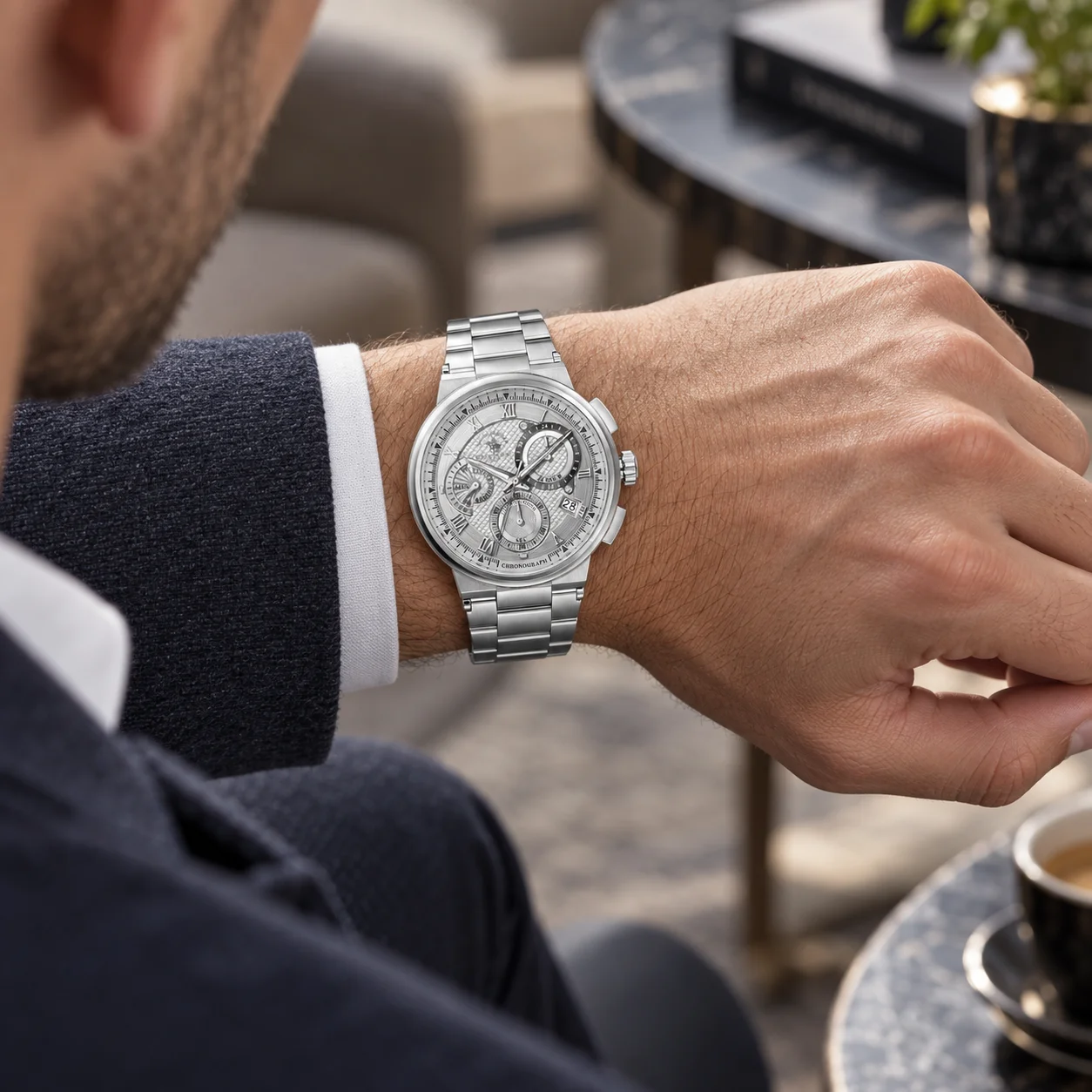 Santa Barbara Polo Legend - Ceas Barbatesc Quartz Argintiu SB.1.10705-6 [3]