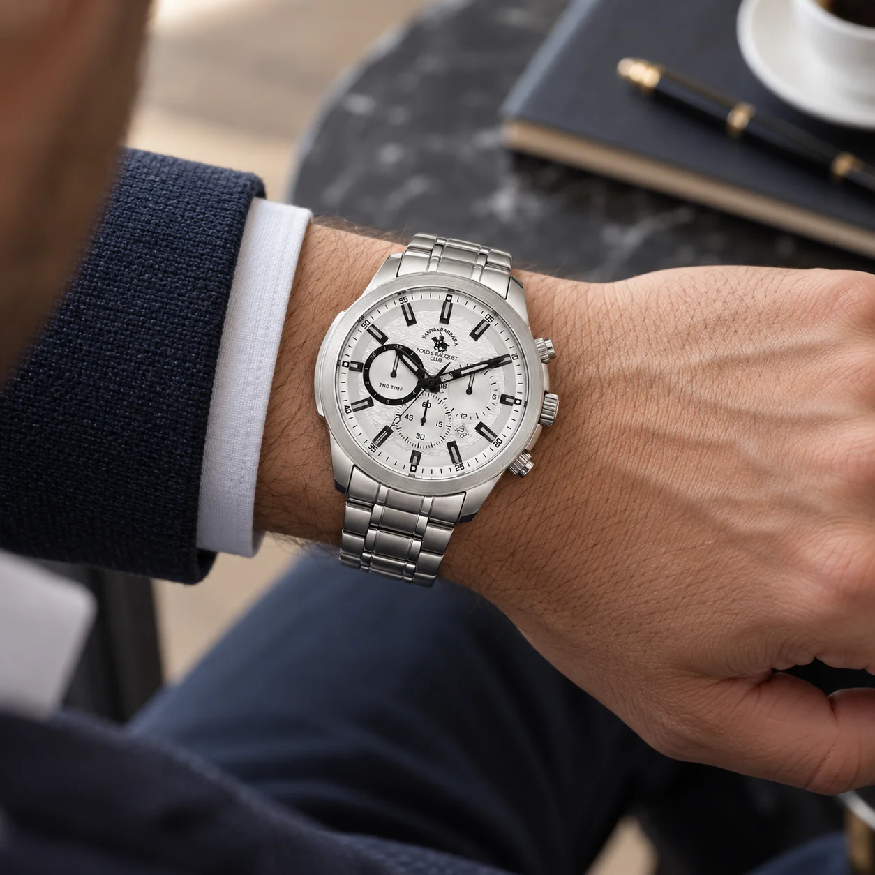 Santa Barbara Polo Legend - Ceas Barbatesc Quartz Argintiu SB.4.10047-1 [3]