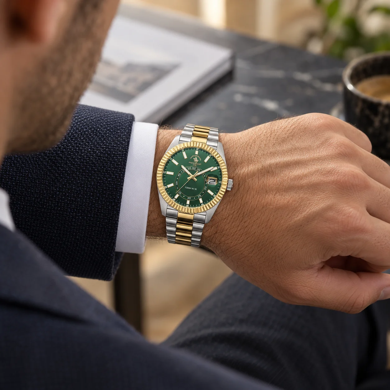 Santa Barbara Polo Legend - Ceas Barbatesc Quartz Auriu SB.1.10598-4 [3]