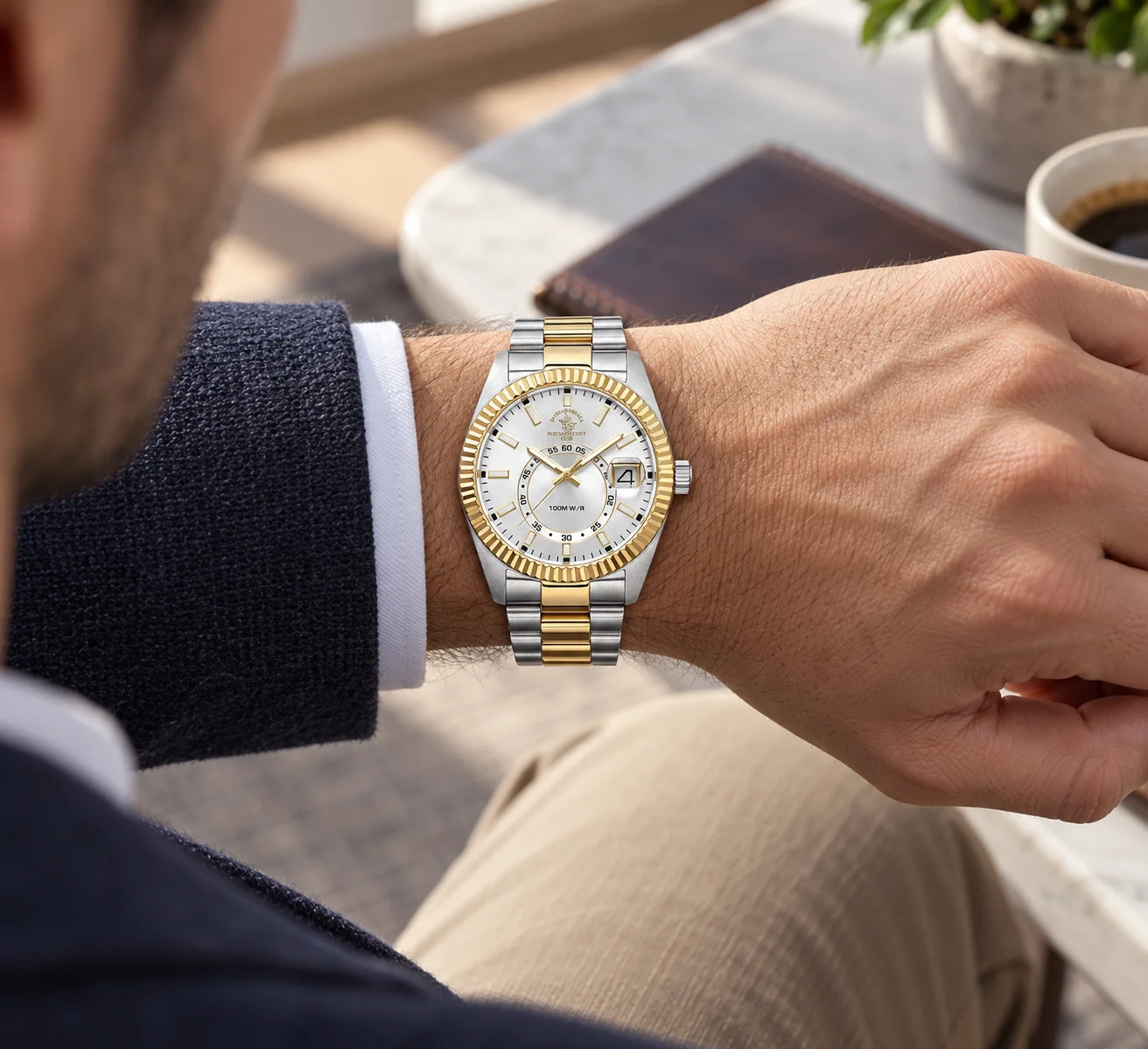 Santa Barbara Polo Legend - Ceas Barbatesc Quartz Auriu SB.1.10598-8 [3]