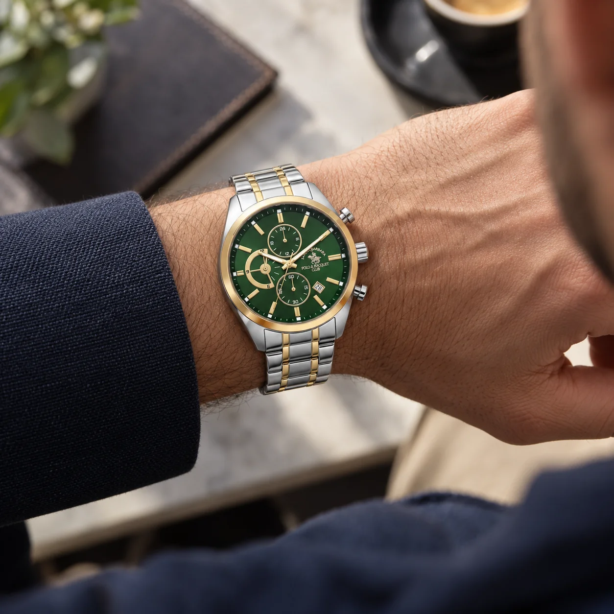 Santa Barbara Polo Legend - Ceas Barbatesc Quartz Auriu SB.4.10051-6 [3]