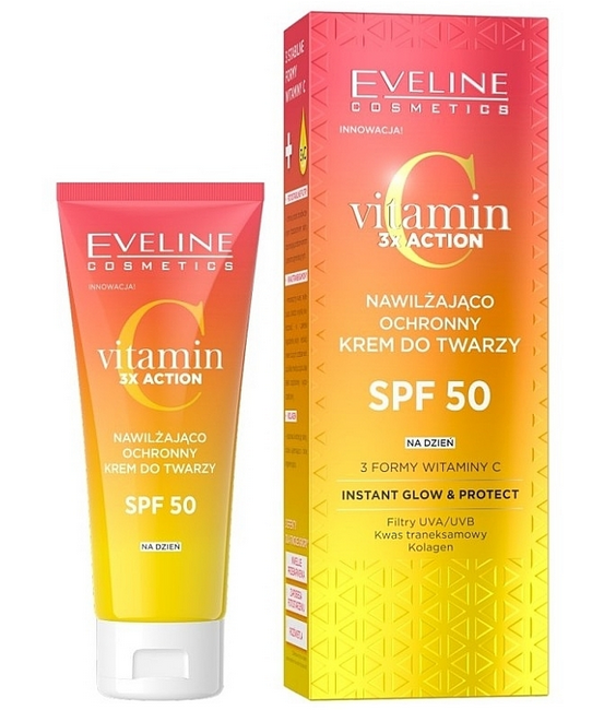 Set 5in1 Vitamin C 3X ACTION Eveline Cosmetics,  Crema de fata iluminatoare,  Cremă de față cu efect revitalizant [7]