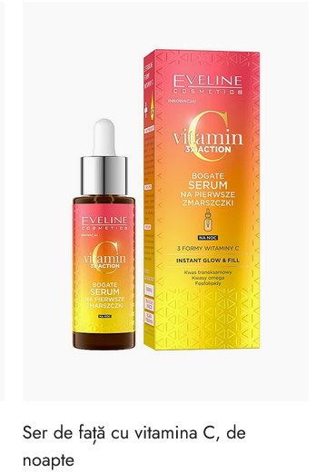 Set 5in1 Vitamin C 3X ACTION Eveline Cosmetics,  Crema de fata iluminatoare,  Cremă de față cu efect revitalizant [3]