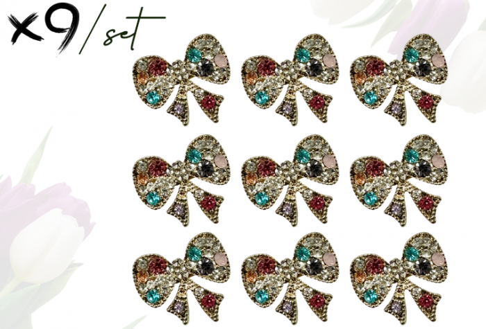 Set Brose Fundite cu cristale  3x3 cm  BR23.067 [1]