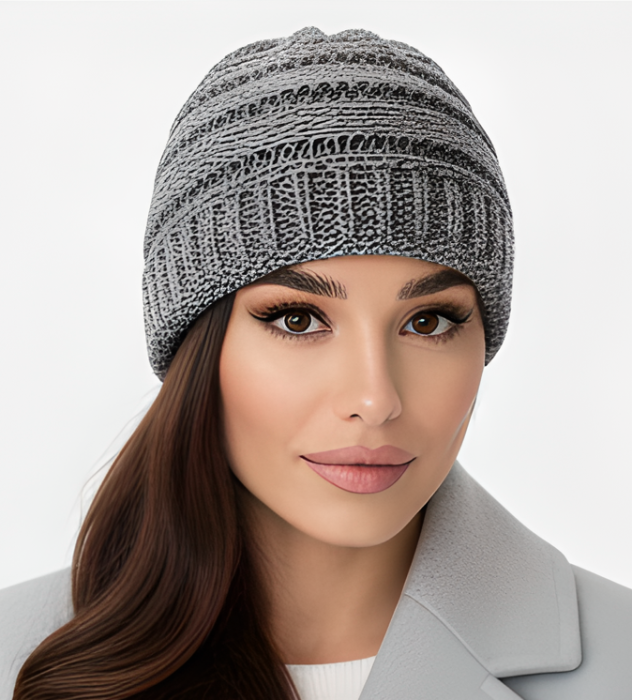 Set Caciula si fular HONEY gri inchis, caciula dublata în interior HB12 [6]