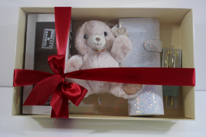 Set cadou 5in1 pentru adolescente, cutie lemn I LOVE HOME< Agenda si suport cu sclipici,  usrulet din plus [2]