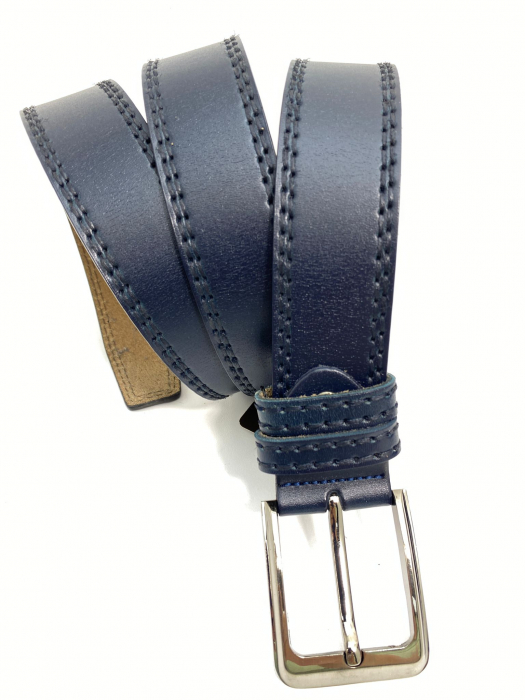 Set cadou bărbați 100% piele, Portofel și Curea de pantaloni UNO, culoare bleomarin F2092 [3]