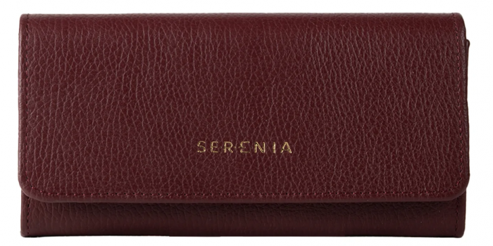 Set cadou femei Portofel si Curea de piele naturala 100% produs in Romania, visiniu, ,SRN_ALC03 [2]