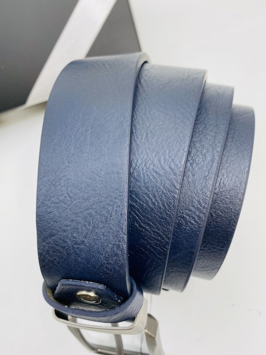 Set cadou pentru bărbați Portofel de piele și Curea de pantaloni, culoare bleumarin, A786B [3]