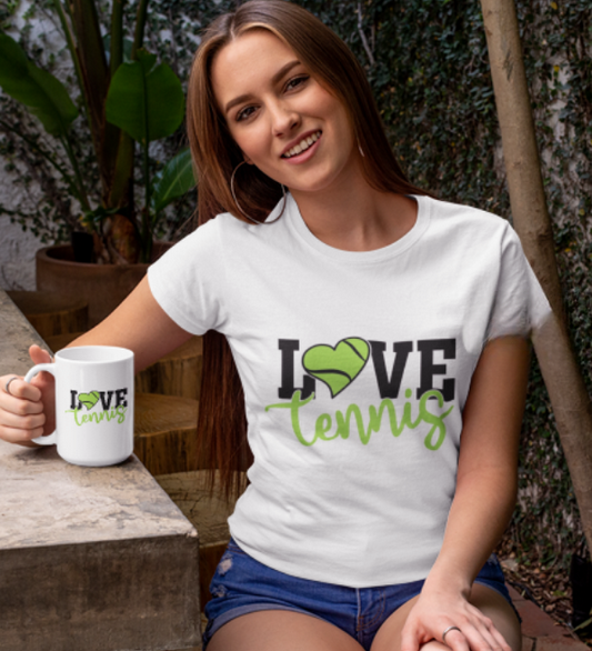 Set cadou personalizat pentru iubitorii de tenis  I Love Tenis TNS50002 cu tricou si cana [2]