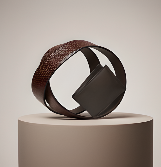 Set cadou Portofel din piele naturala si Curea din piele ecologica A-2185-4B, latime curea 3.5cm, e-CADOU [4]