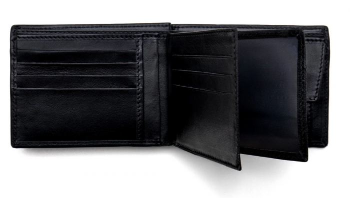 Set cadou Portofel si Curea de piele naturala de barbati culoare negru, produs in Romania, SRN_DOLL01 [3]