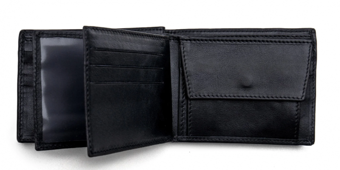 Set cadou Portofel si Curea de piele naturala de barbati culoare negru, produs in Romania, SRN_NAPPA01 [3]