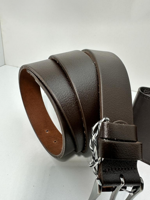 Set cadou Portofel si Curea de piele naturala de barbati maro,TRM23.3022, latime curea 3.0cm [3]